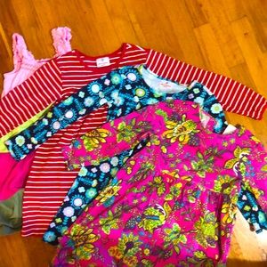 4 Hanna Andersson dresses, size 120 (6-7)
